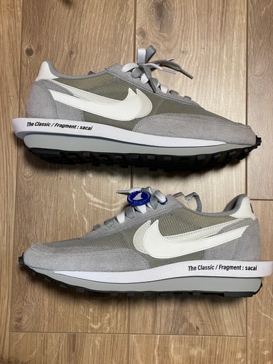 fragment design × sacai × Nike LD Waffle "Light Smoke Grey"
