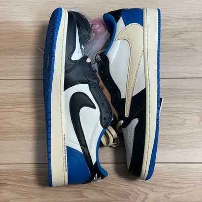 Travis Scott × fragment design × Nike Air Jordan 1 Low OG SP "Military Blue"