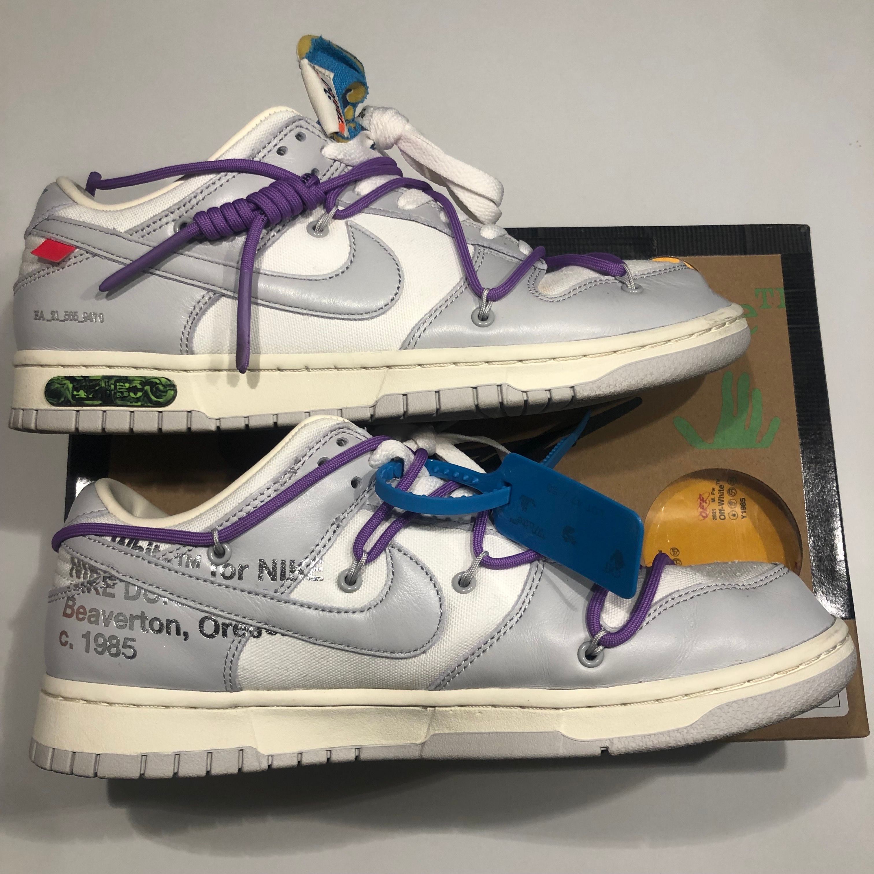 Off-White × Nike Dunk Low "Sail/Neutral Gray"