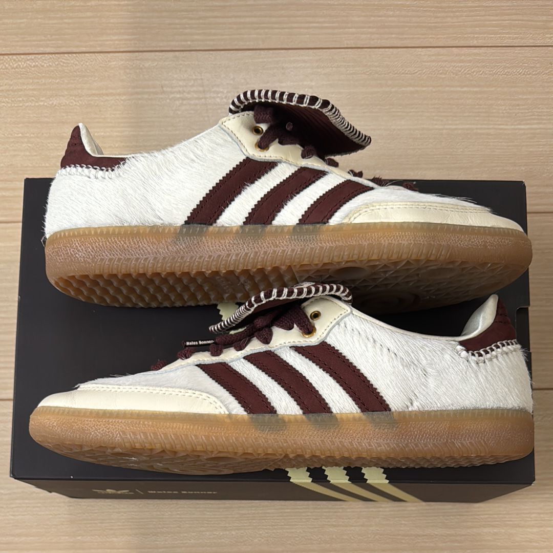 Wales Bonner × adidas Samba Pony Tonal Low "Cream White/Mystery Brown"