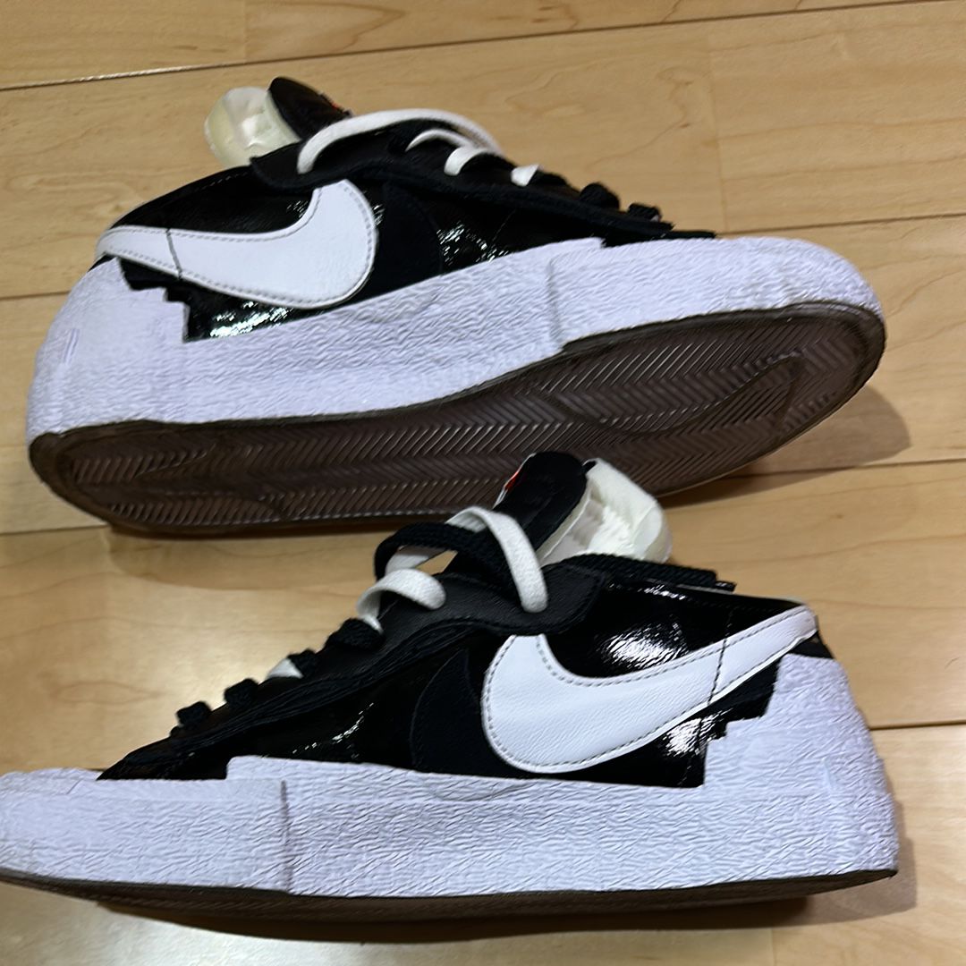 sacai × Nike Blazer Low "Black Patent Leather"