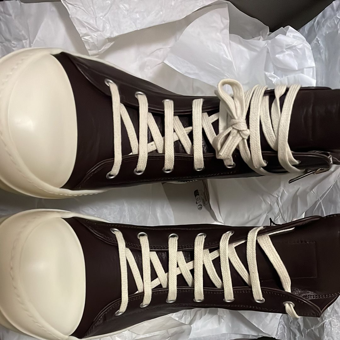 Rick Owens Sneakers "Mahogany/Milk/Milk"