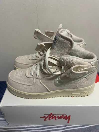 Stussy × Nike Air Force 1 Mid "Fossil Stone"