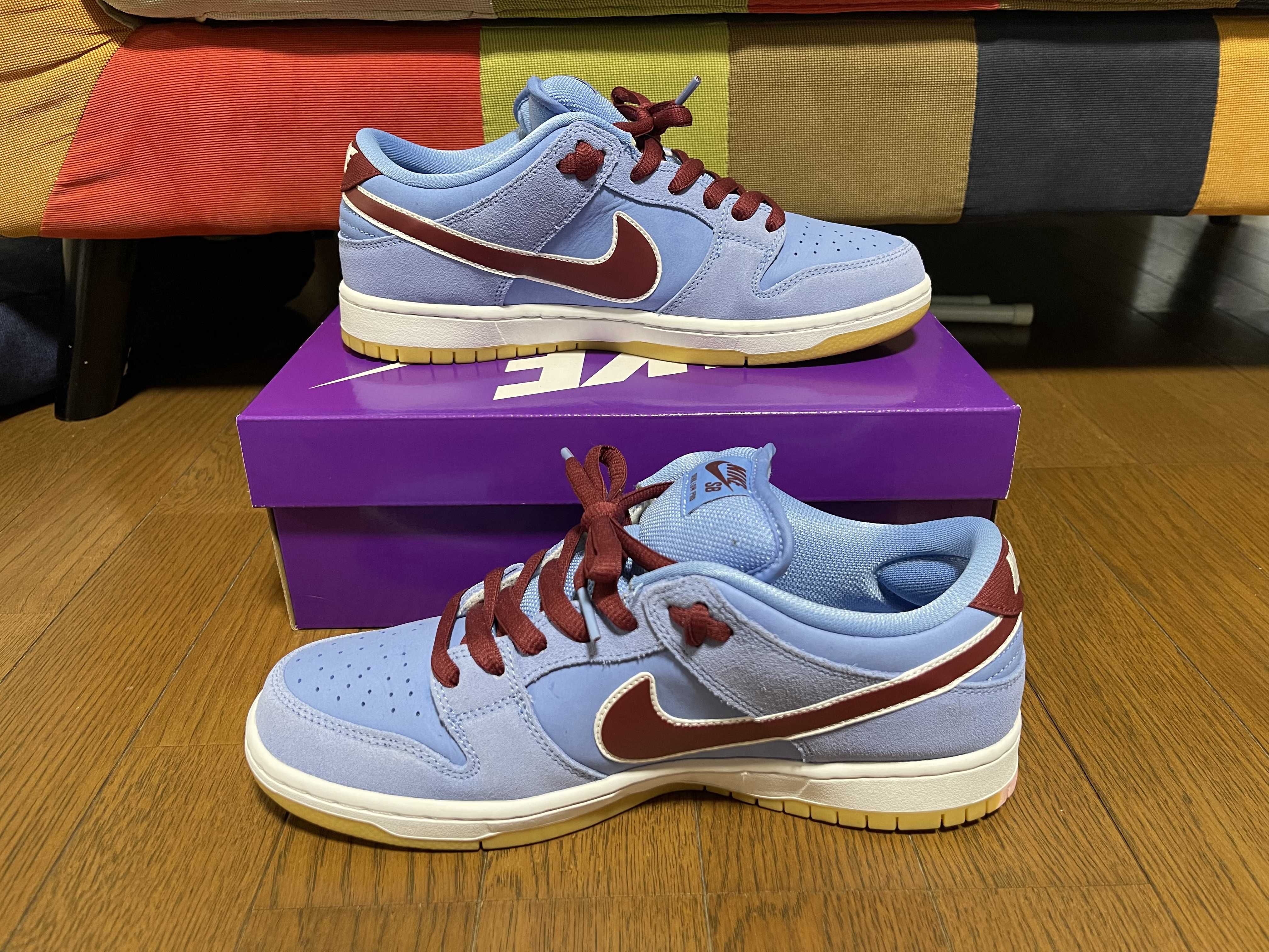 Nike SB Dunk Low Pro "Philadelphia Phillies/Valor Blue and Team Maroon"