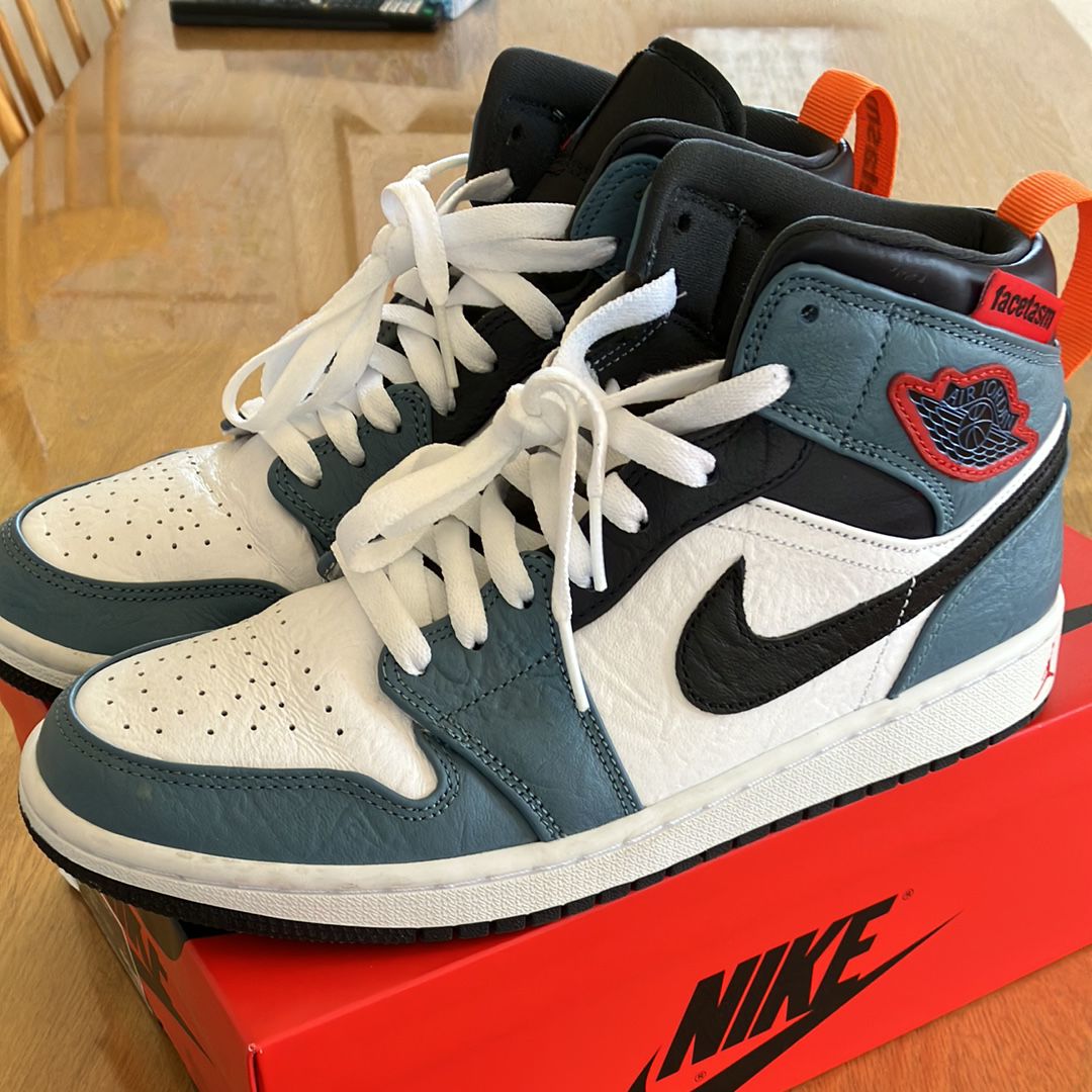 FACETASM × Nike Air Jordan 1 Mid "White/Navy"