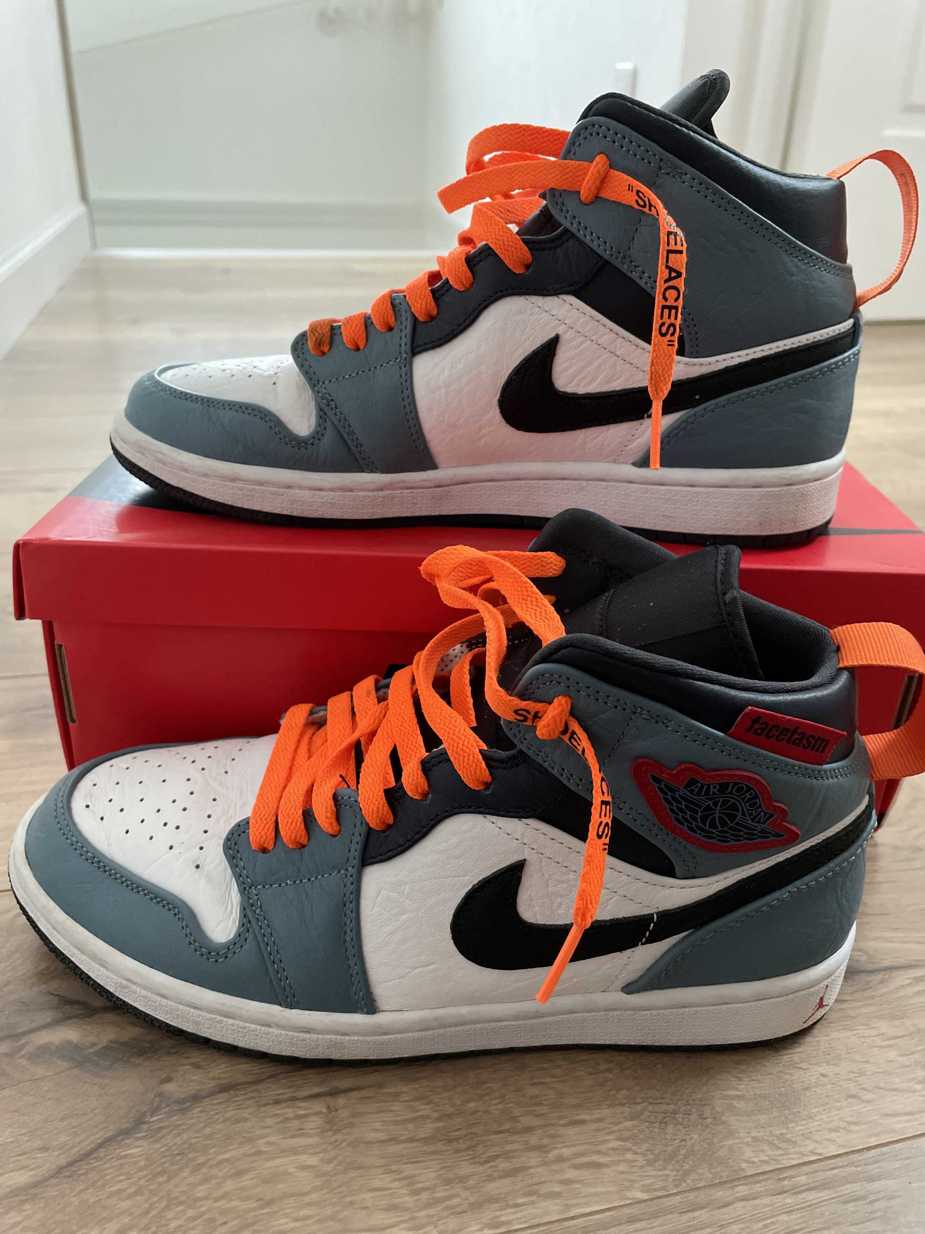 FACETASM × Nike Air Jordan 1 Mid "White/Navy"