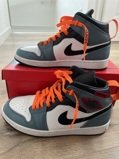 FACETASM × Nike Air Jordan 1 Mid "White/Navy"