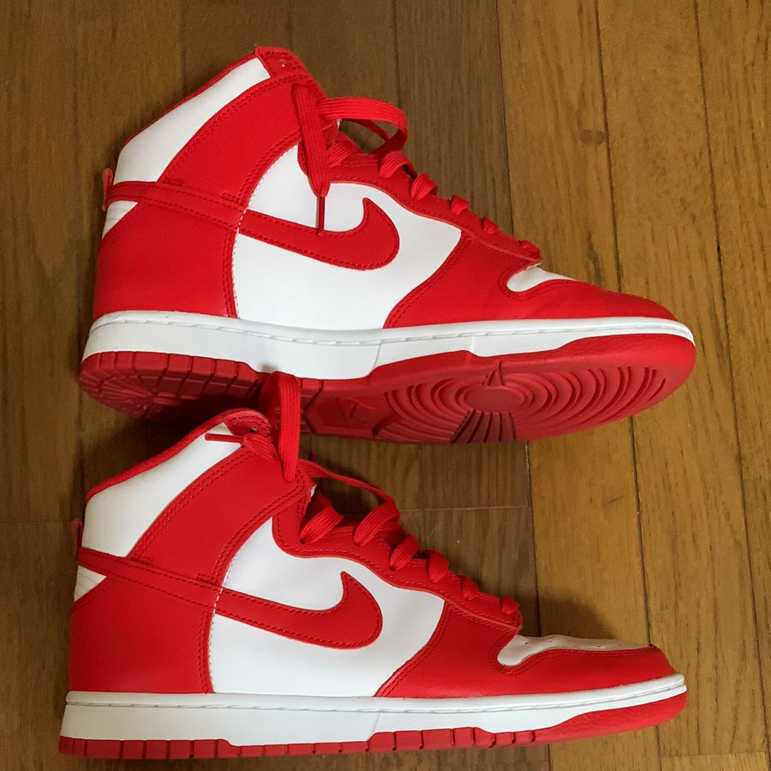 Nike Dunk High "Championship White and Red"