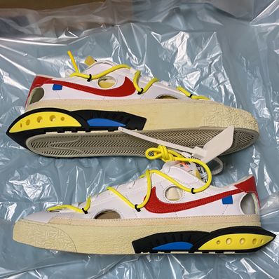 Off-White × Nike Blazer Low "White and University Red"