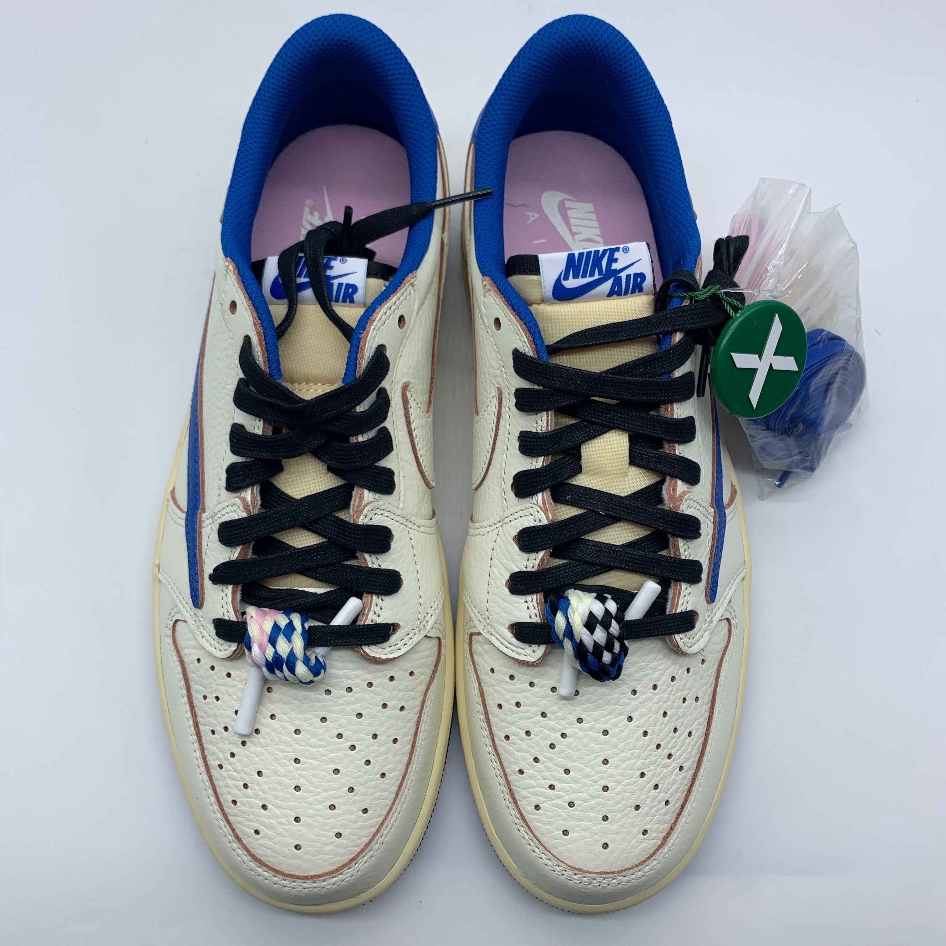 Travis Scott × fragment design × Nike Air Jordan 1 Low OG "Sail/Military Blue"