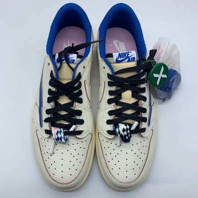 Travis Scott × fragment design × Nike Air Jordan 1 Low OG "Sail/Military Blue"