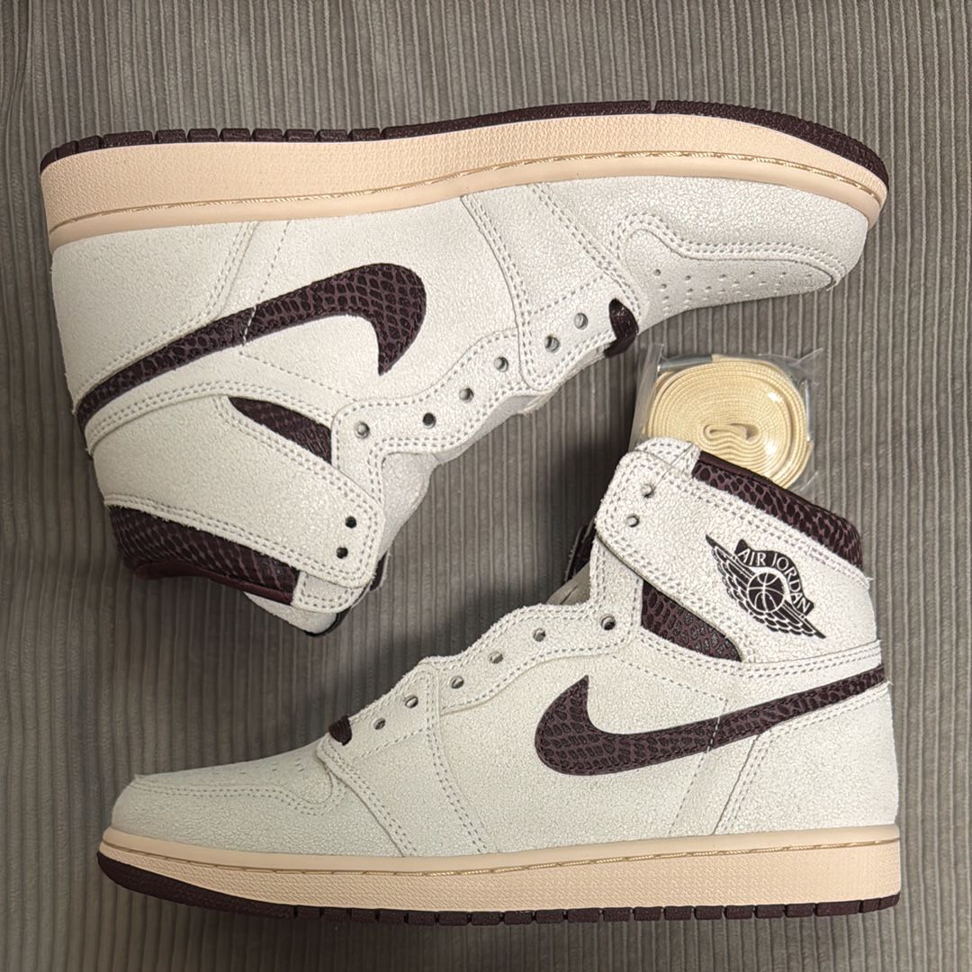A Ma Maniere × Nike Air Jordan 1 Retro High OG "Sail and Burgundy"