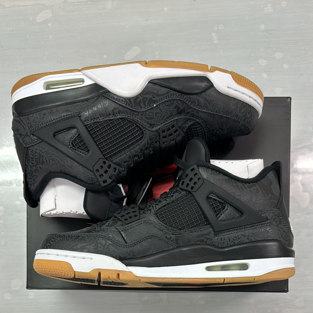Nike Air Jordan 4 Retro "Laser Black/Gum"