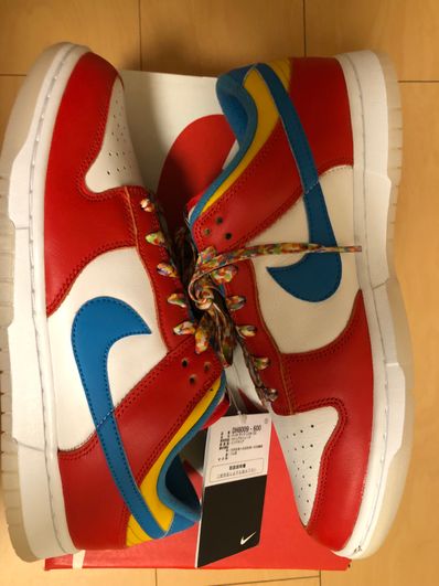 FRUiTY PEBBLESTM × Nike Dunk Low QS "Habanero Red/Dark Sulfur/Laser Blue"