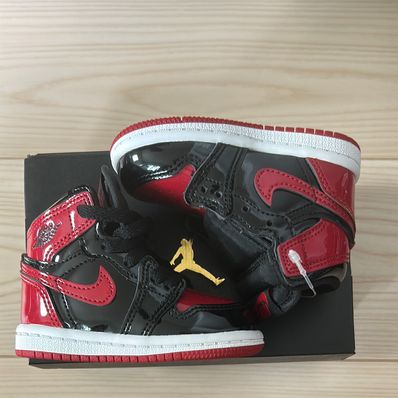 Nike TD Air Jordan 1 High OG "Patent Bred"