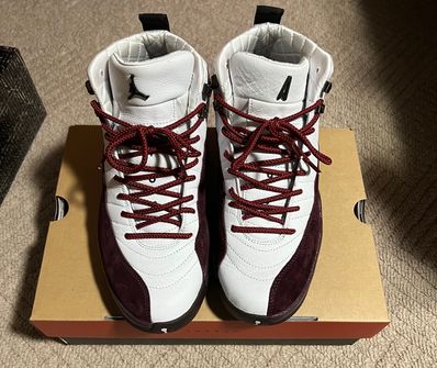 A Ma Maniere × Nike Women's Air Jordan 12 "White and Burgundy Crush"