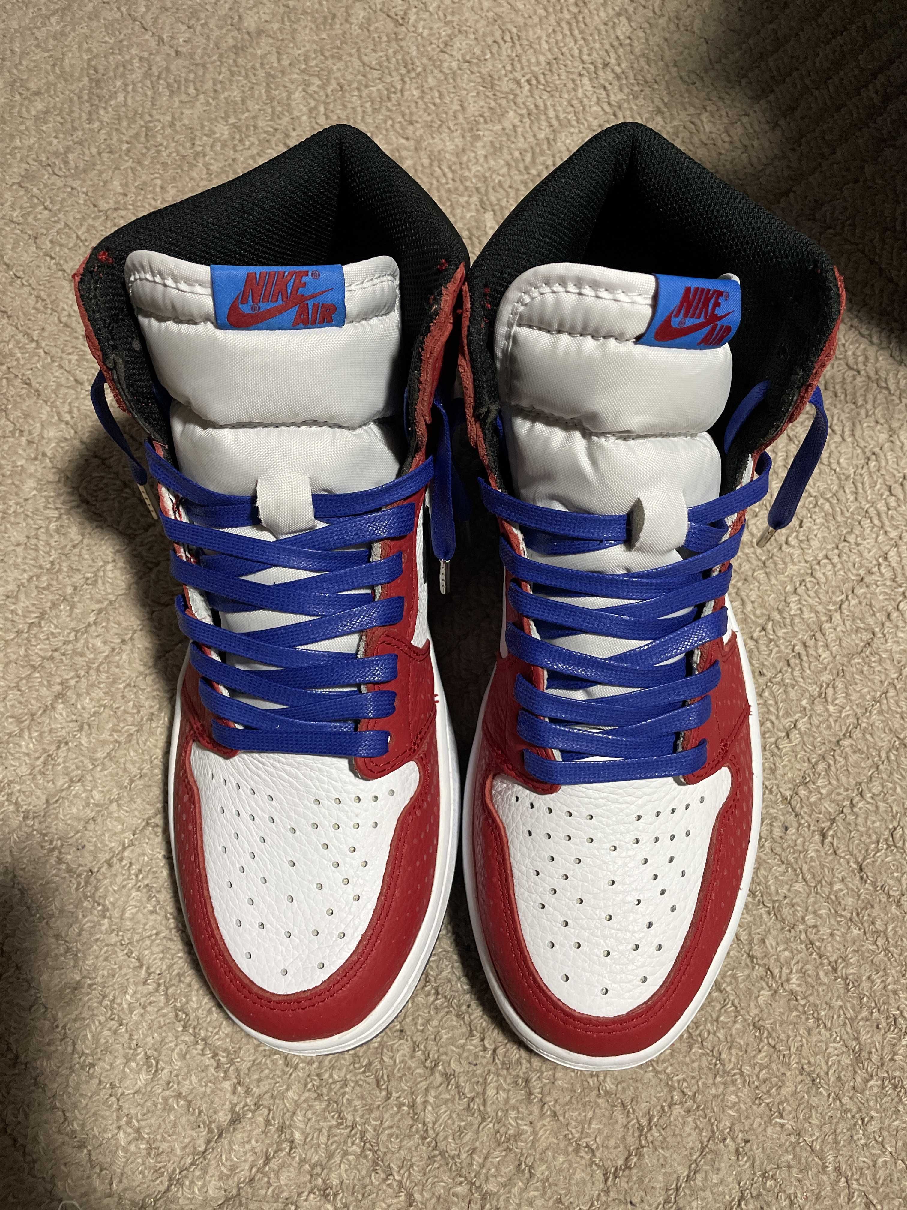 Spiderman × Nike Air Jordan 1 Origin Story "Gym Red/White/Photo Blue/Black"