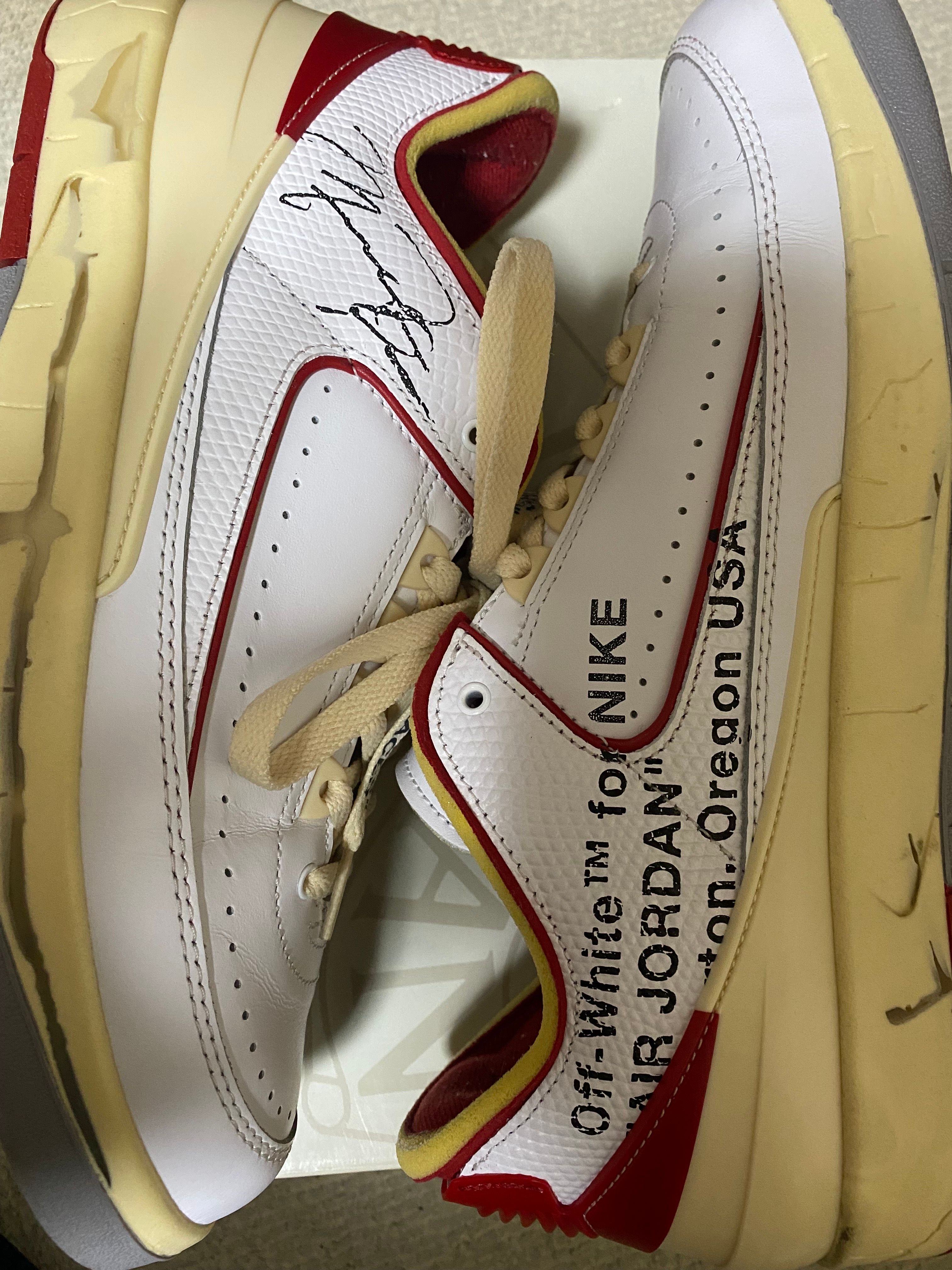 Off-White × Nike Air Jordan 2 Low "White and Varsity Red"
