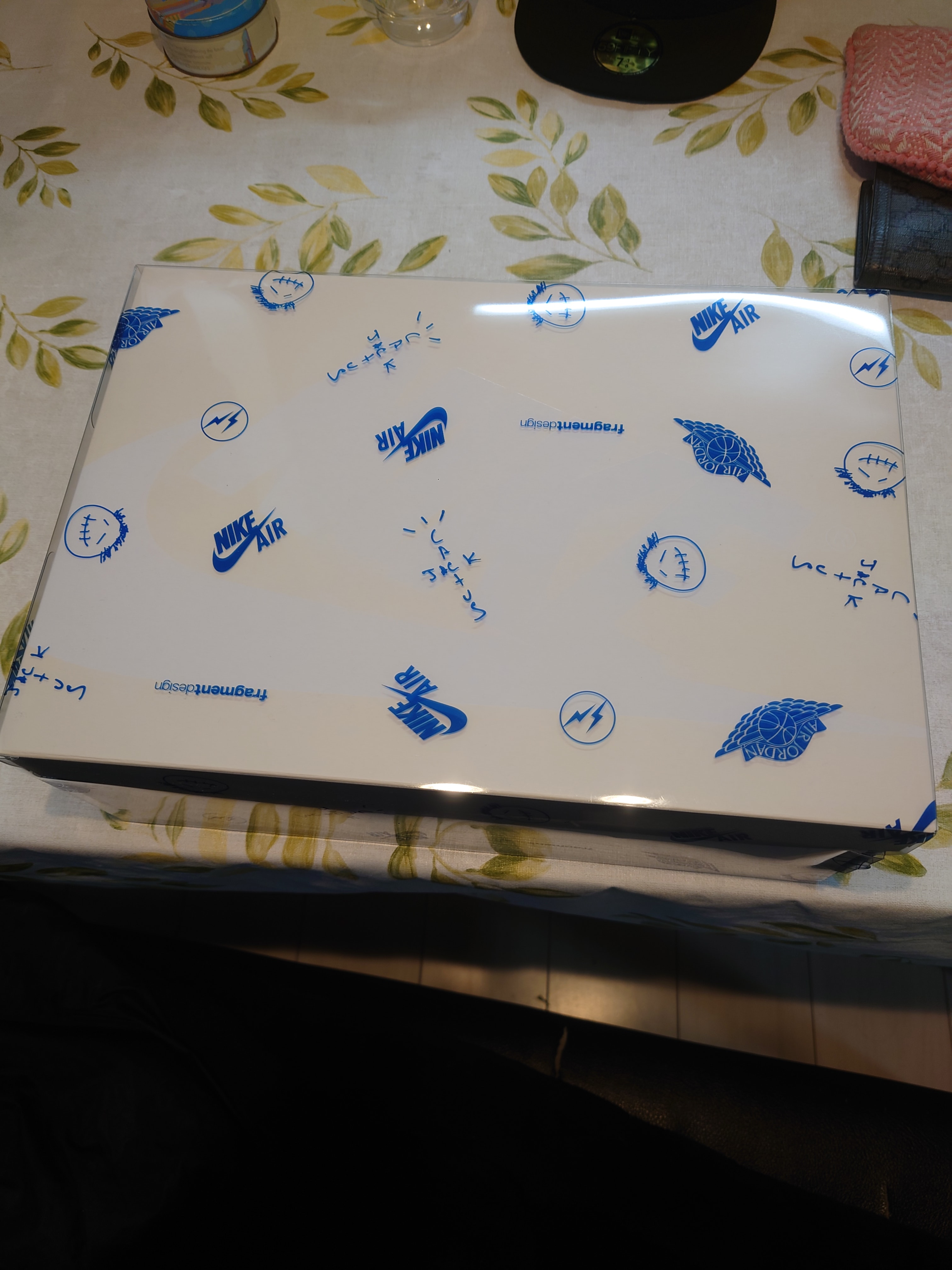 Travis Scott × fragment design × Nike Air Jordan 1 Low OG "Sail/Military Blue"