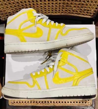 NIKE Women's AIR JORDAN 1 MID LX "OPTI YELLOW"