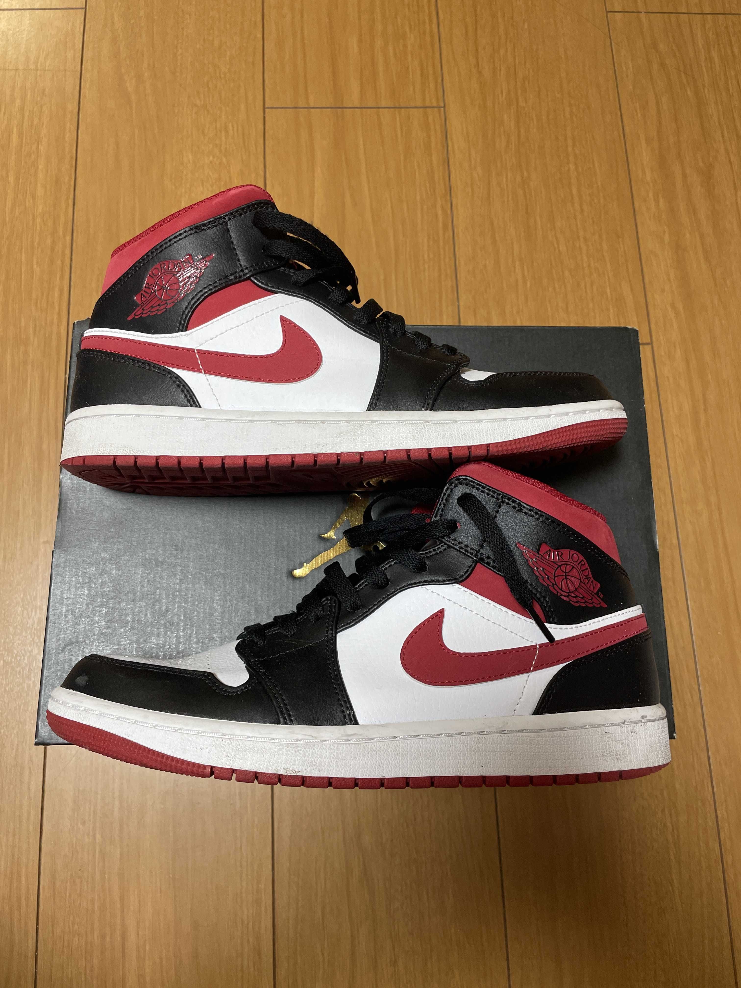 Nike Air Jordan 1 Mid "White/Gym Red Black"