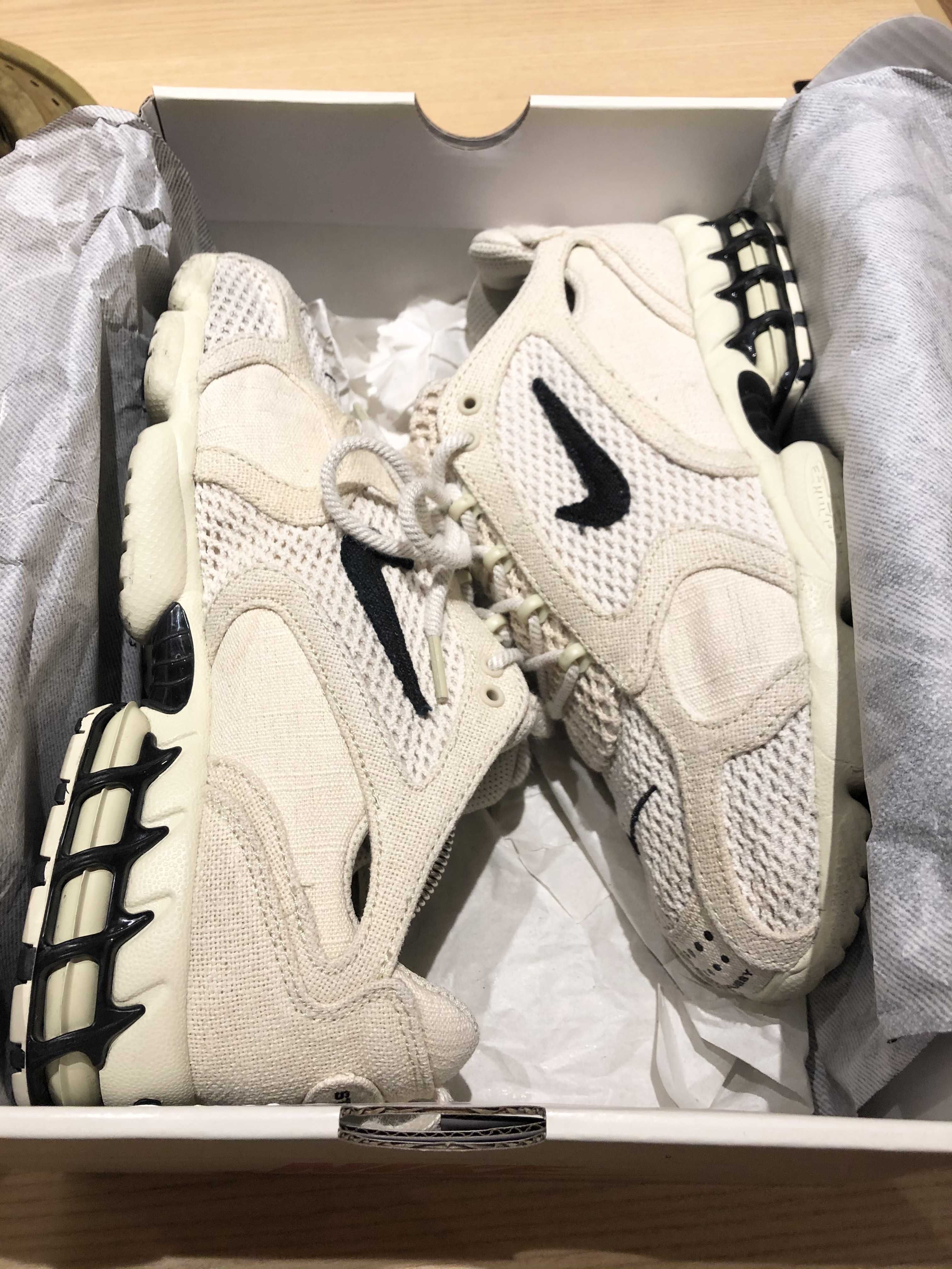 Stussy × Nike Air Zoom Spiridon CG 2 "Fossil/Black"