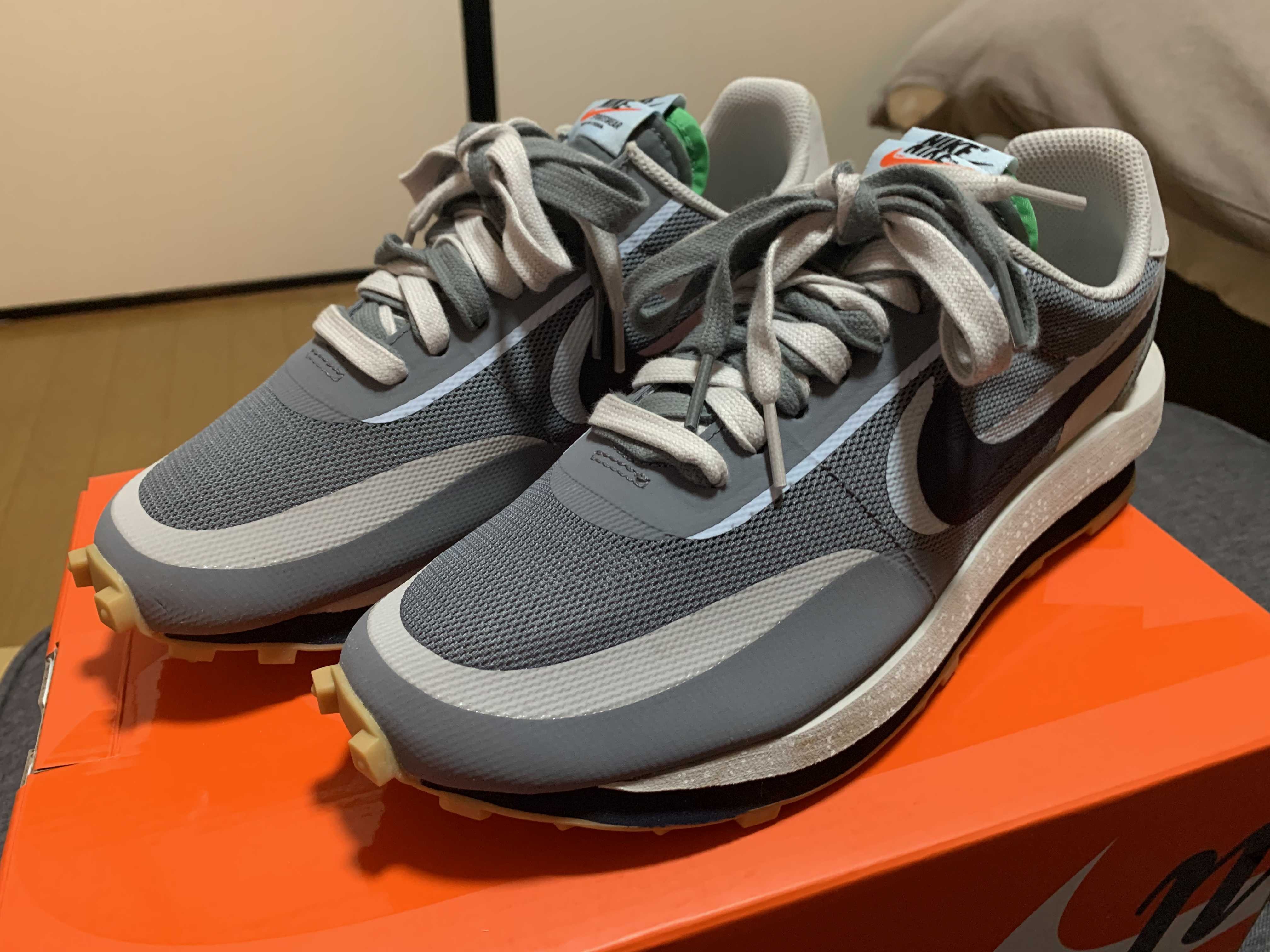 CLOT × Sacai × Nike LD Waffle "Grey Obsidian/Cool Grey"