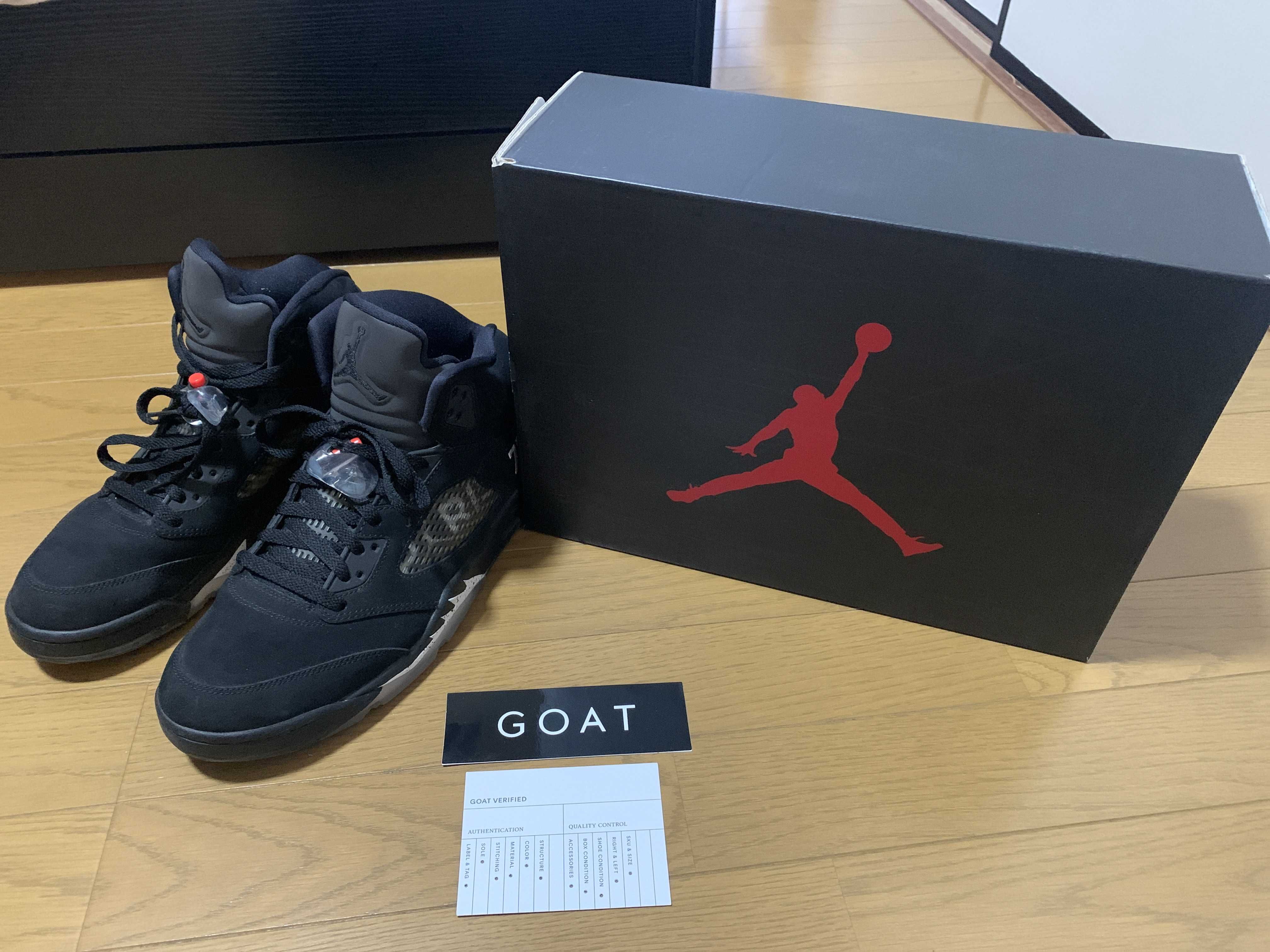 NIKE AIR JORDAN 5 PARIS SAINT-GERMAIN BLACK/CEMENT GREY
