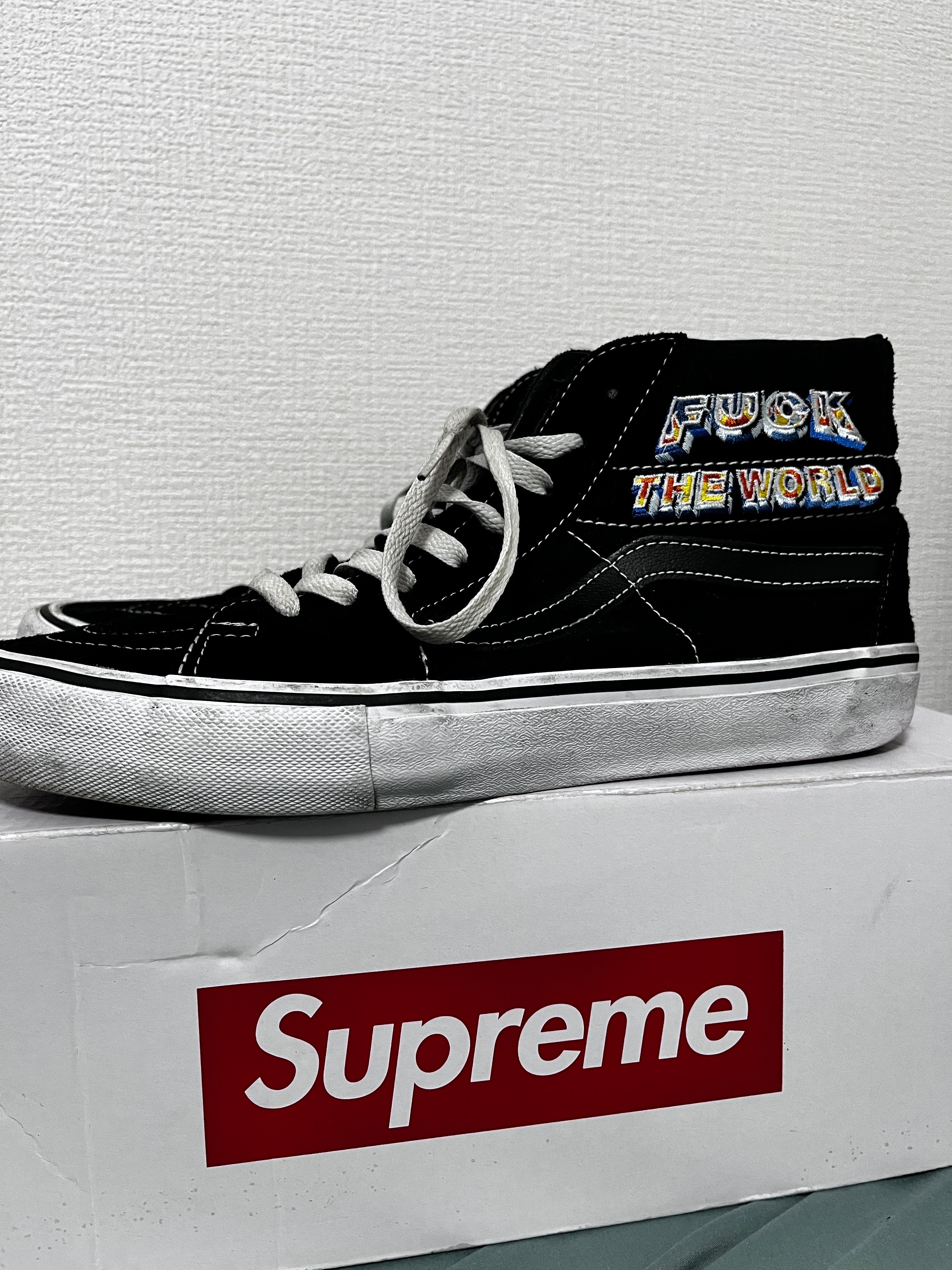 Supreme × Vans Fuck The World "Black"