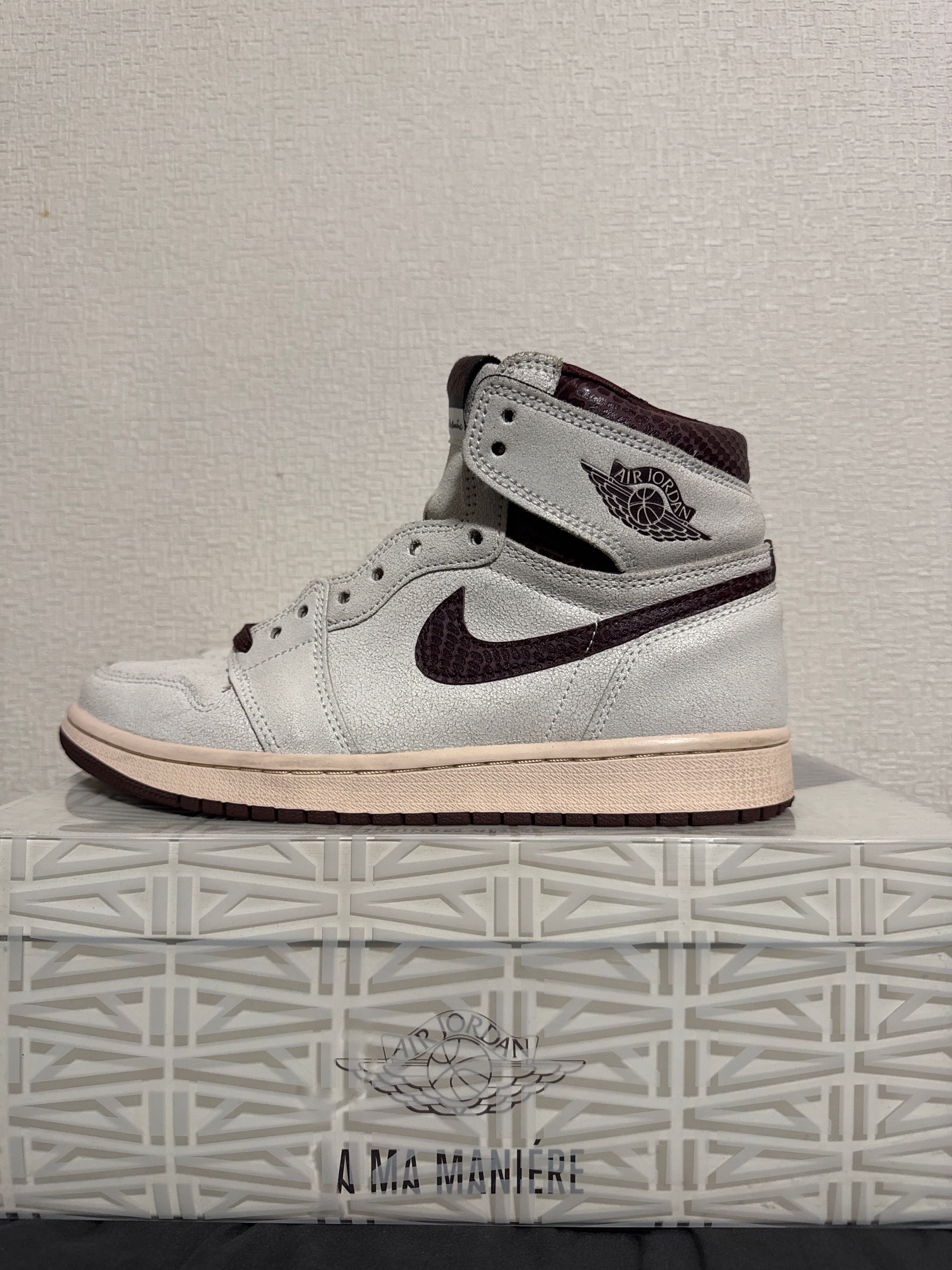 A Ma Maniere × Nike Air Jordan 1 Retro High OG "Sail and Burgundy"