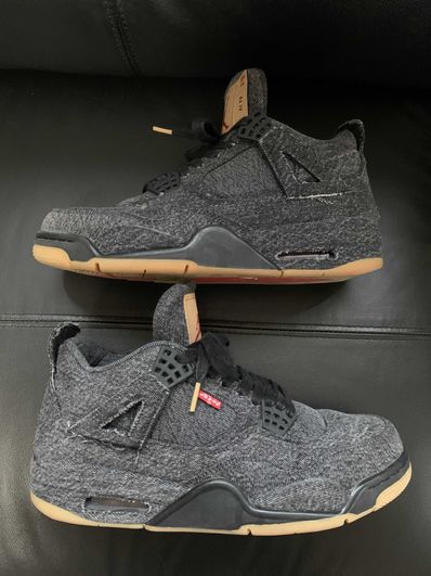 Nike × Levi's Air Jordan 4 "Black Denim" (Tag: LEVIS®)