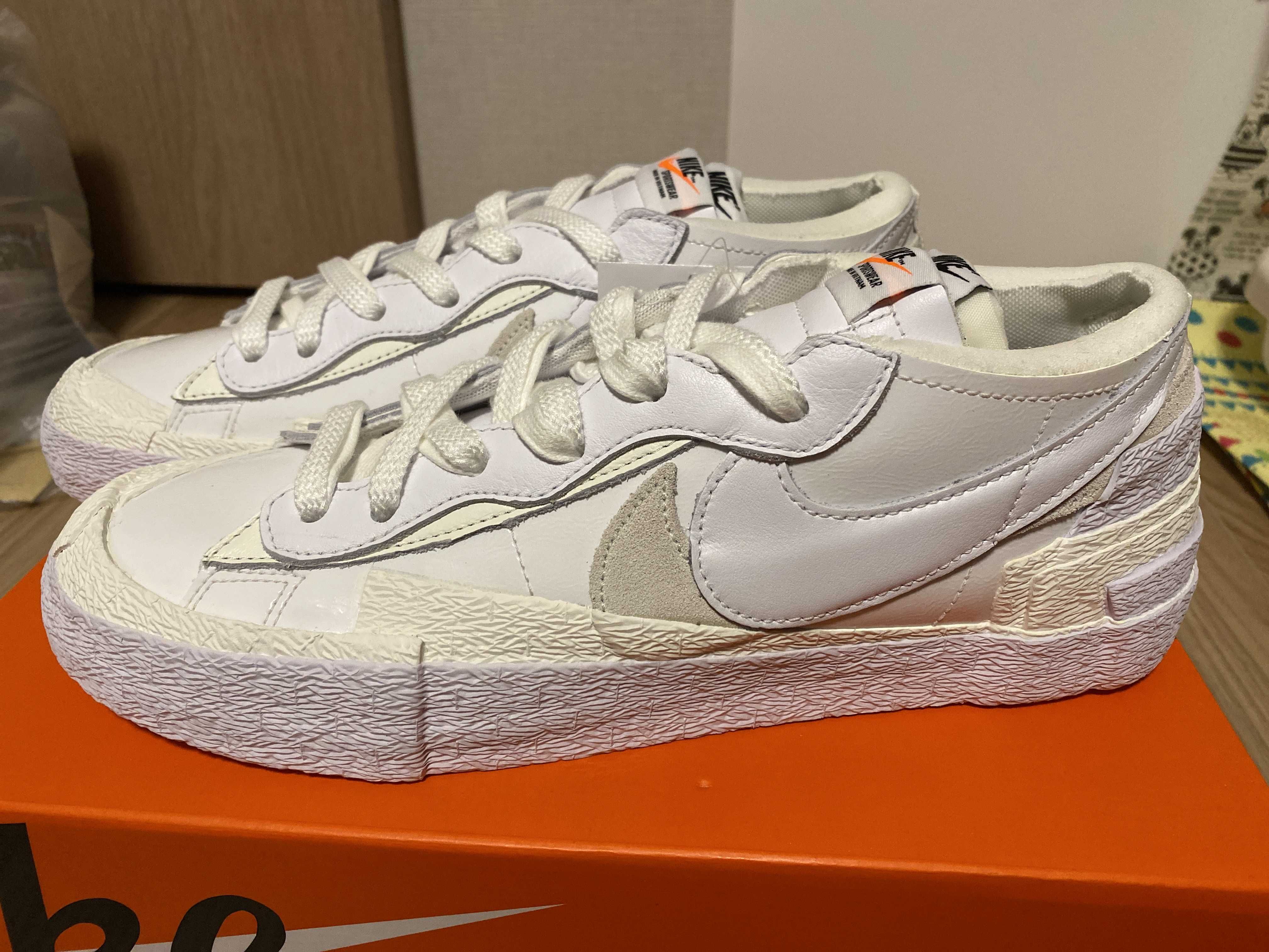 sacai × Nike Blazer Low "White Patent Leather"
