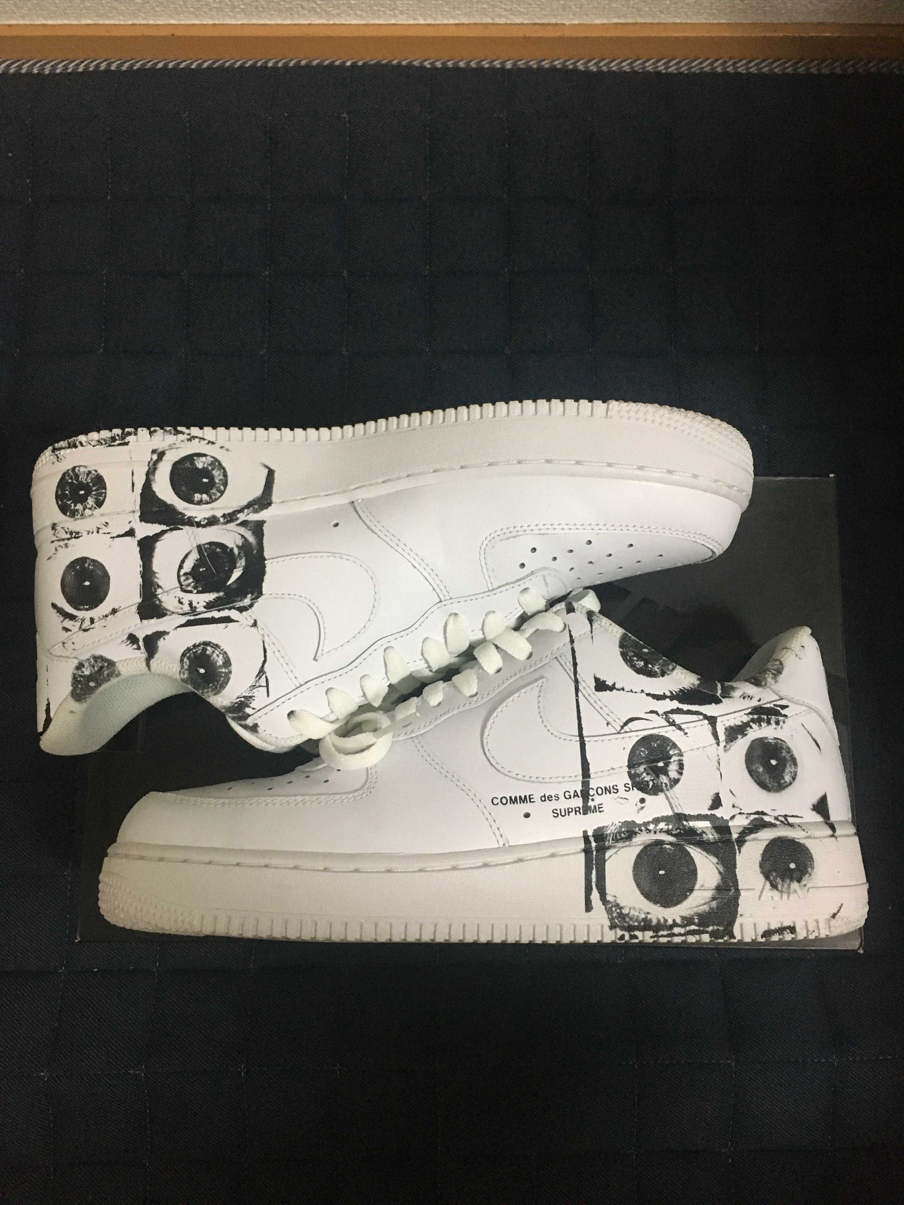 Supreme × COMME des GARCONS SHIRT × Nike Air Force 1 Low "White"