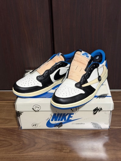 Travis Scott × fragment design × Nike Air Jordan 1 Low OG SP "Military Blue"