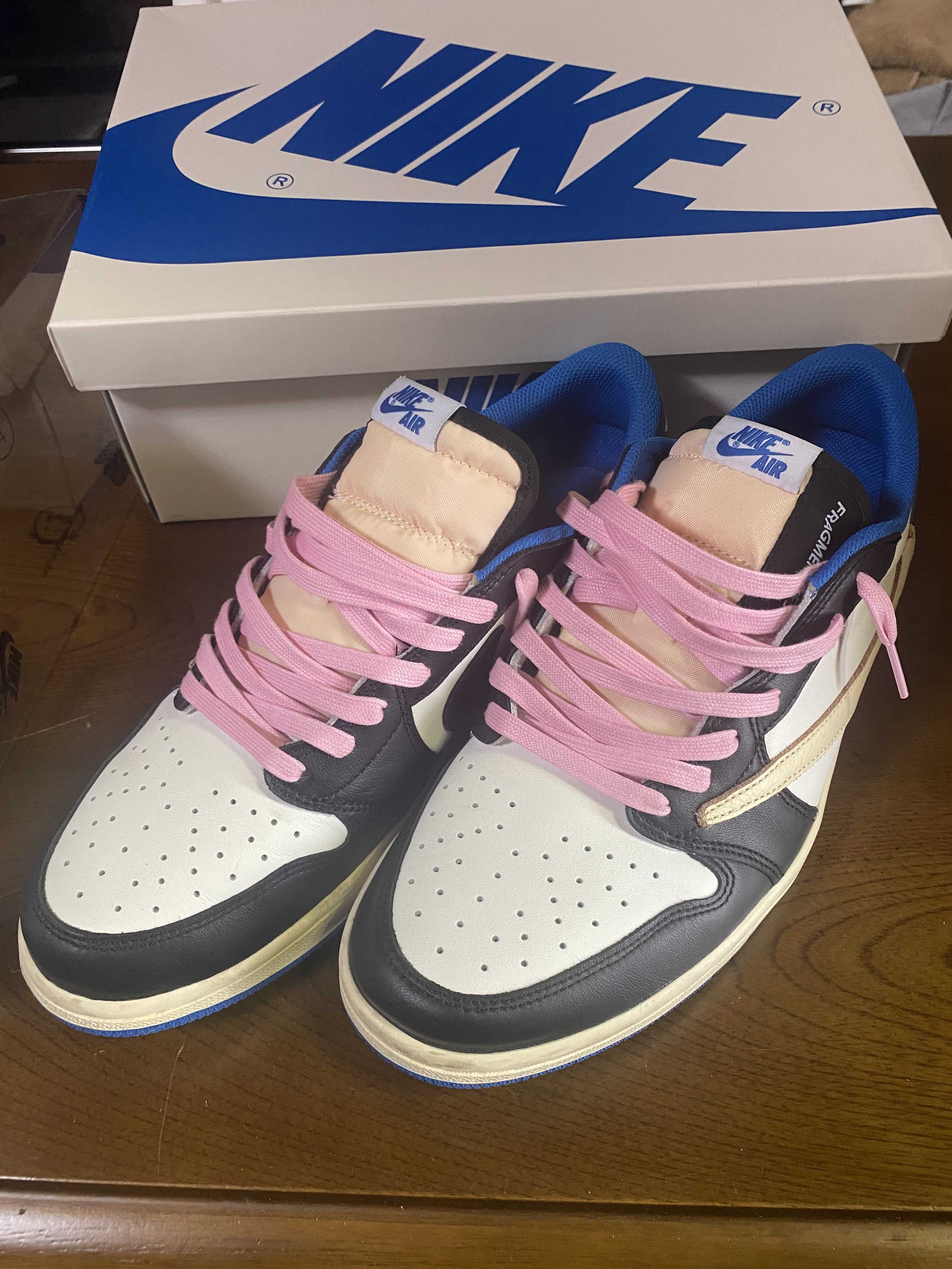 Travis Scott × fragment design × Nike Air Jordan 1 Low OG SP "Military Blue"