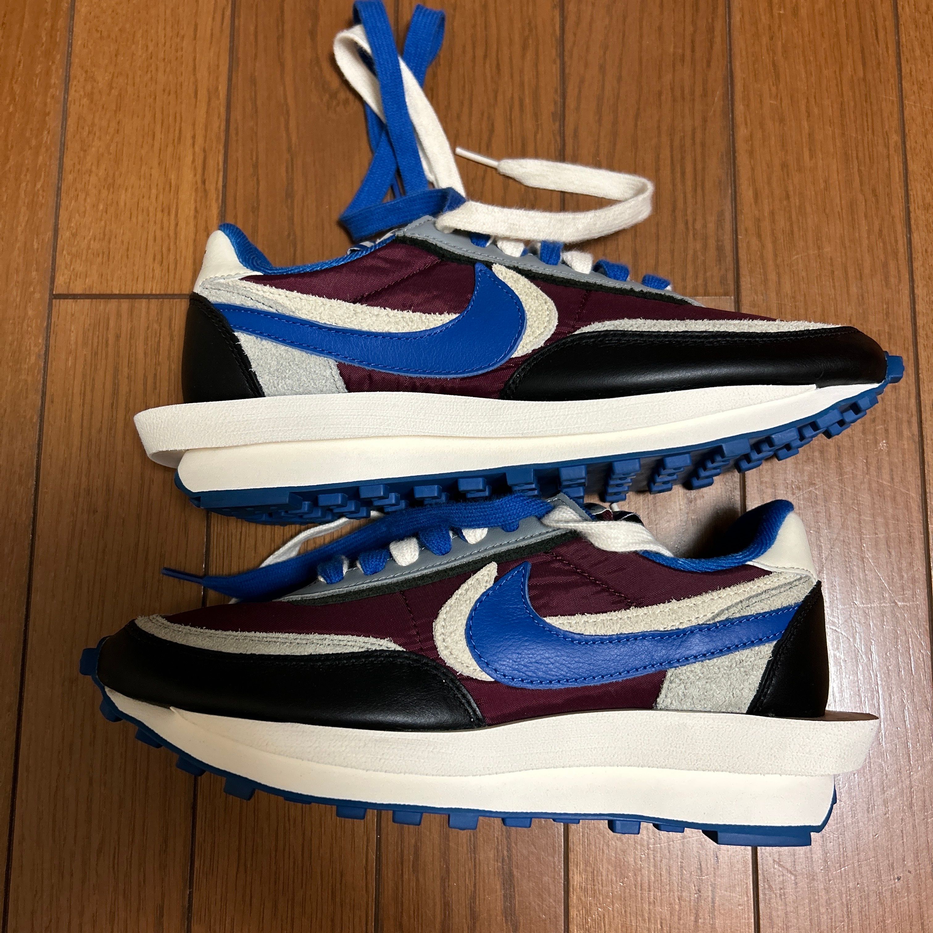 UNDERCOVER × sacai × Nike LD Waffle "Night Maroon/Pale Ivory-Ground Grey-Team Royal"
