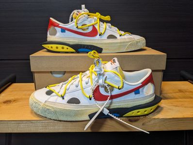 Off-White × Nike Blazer Low "White and University Red"