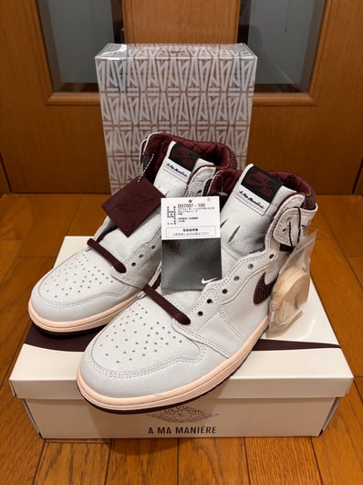A Ma Maniere × Nike Air Jordan 1 Retro High OG "Sail and Burgundy"