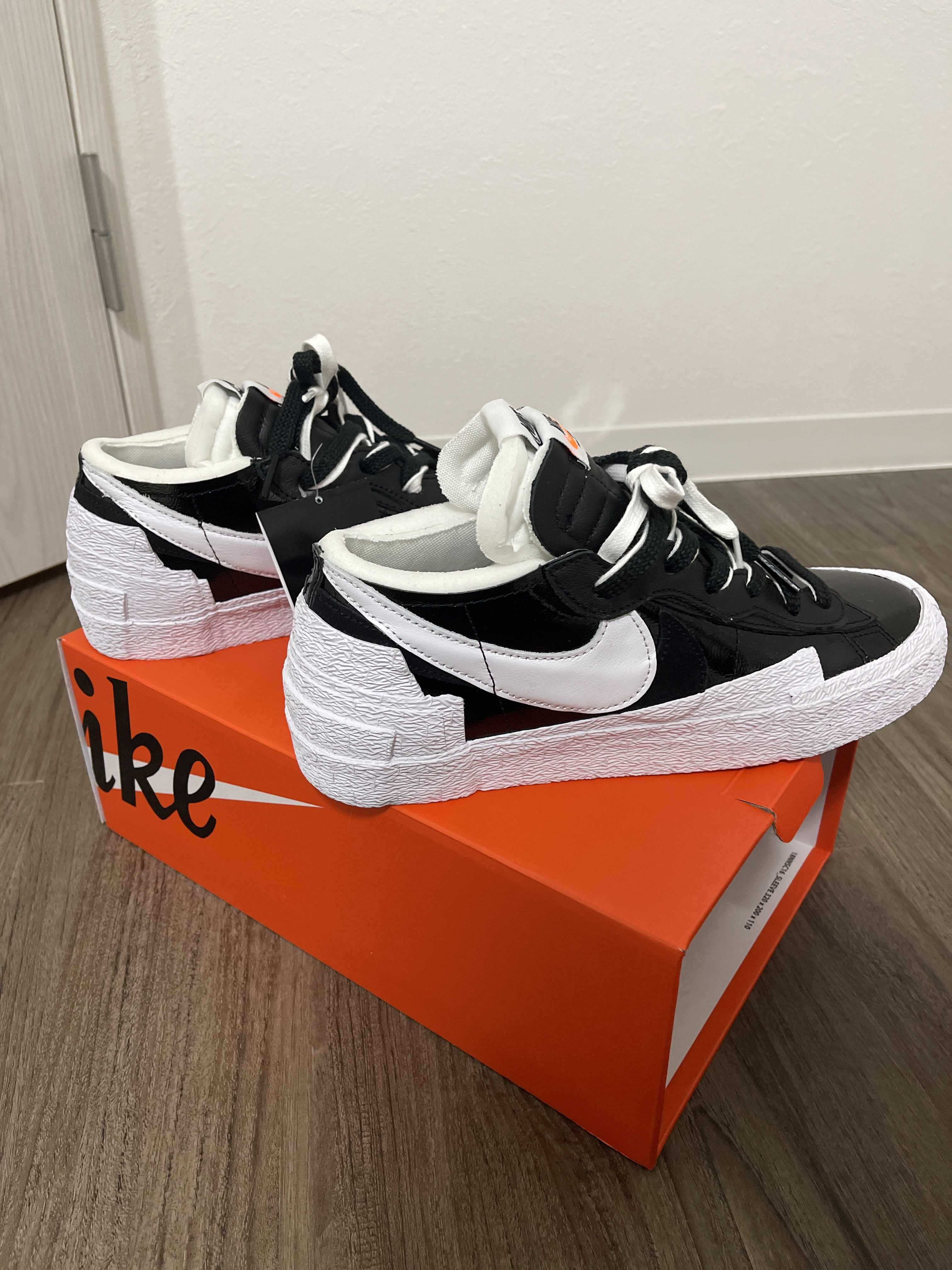 sacai × Nike Blazer Low "Black Patent Leather"