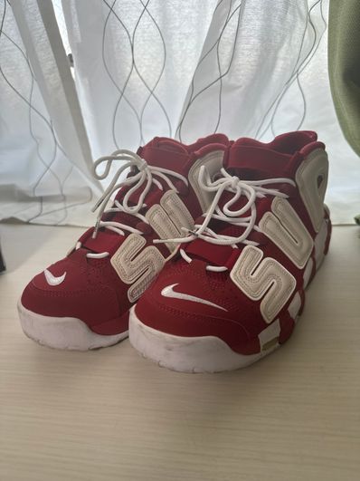 Supreme × Nike Air More Uptempo "White/Red"