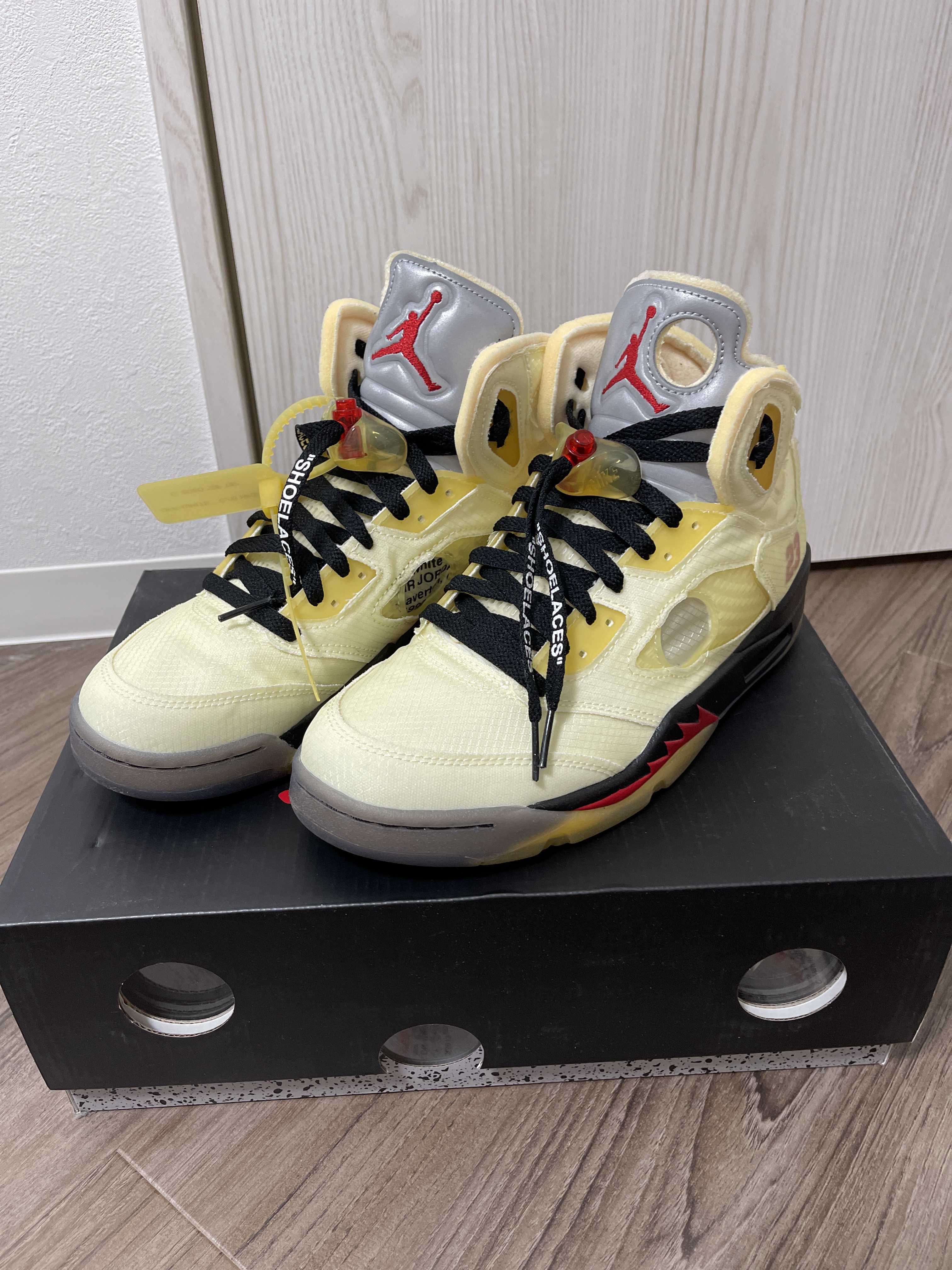 Off-White × Nike Air Jordan 5 "Sail"  