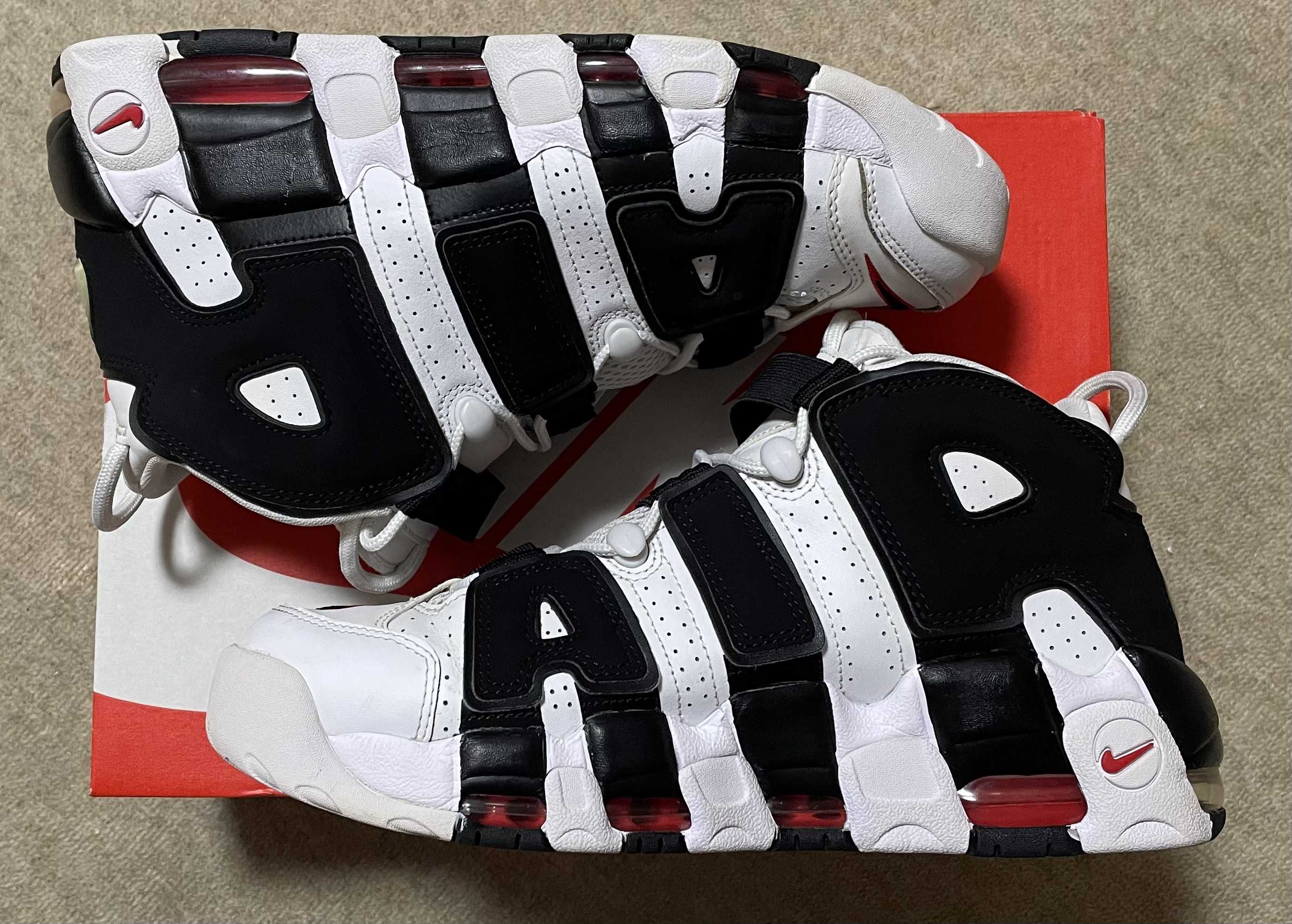 Nike Air More up Tempo "White/Black/University Red"(~2018)