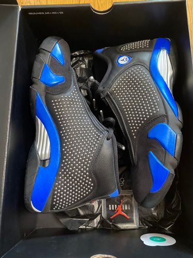 Supreme × Nike Air Jordan 14 Retro "Black/Varsity Royal/Chrome"