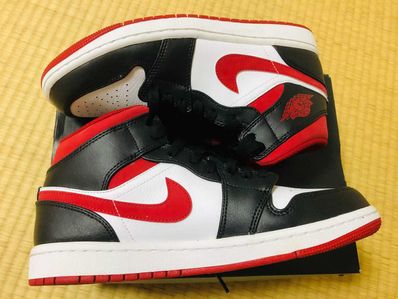 Nike Air Jordan 1 Mid "White/Gym Red Black"