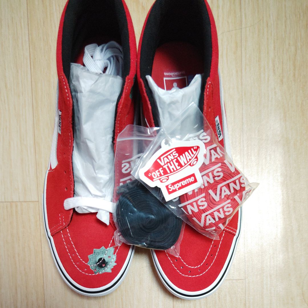 Nate Lowman × Supreme × Vans Skate Grosso Mid "Bullet Hole/Red" (Japan Exclusive) (25SS Week9)