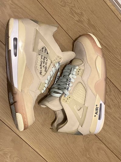 Off-White × Nike Women's Air Jordan 4 SP "Sail"