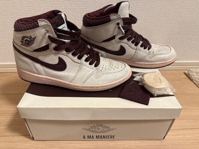 A Ma Maniere × Nike Air Jordan 1 Retro High OG "Sail and Burgundy"