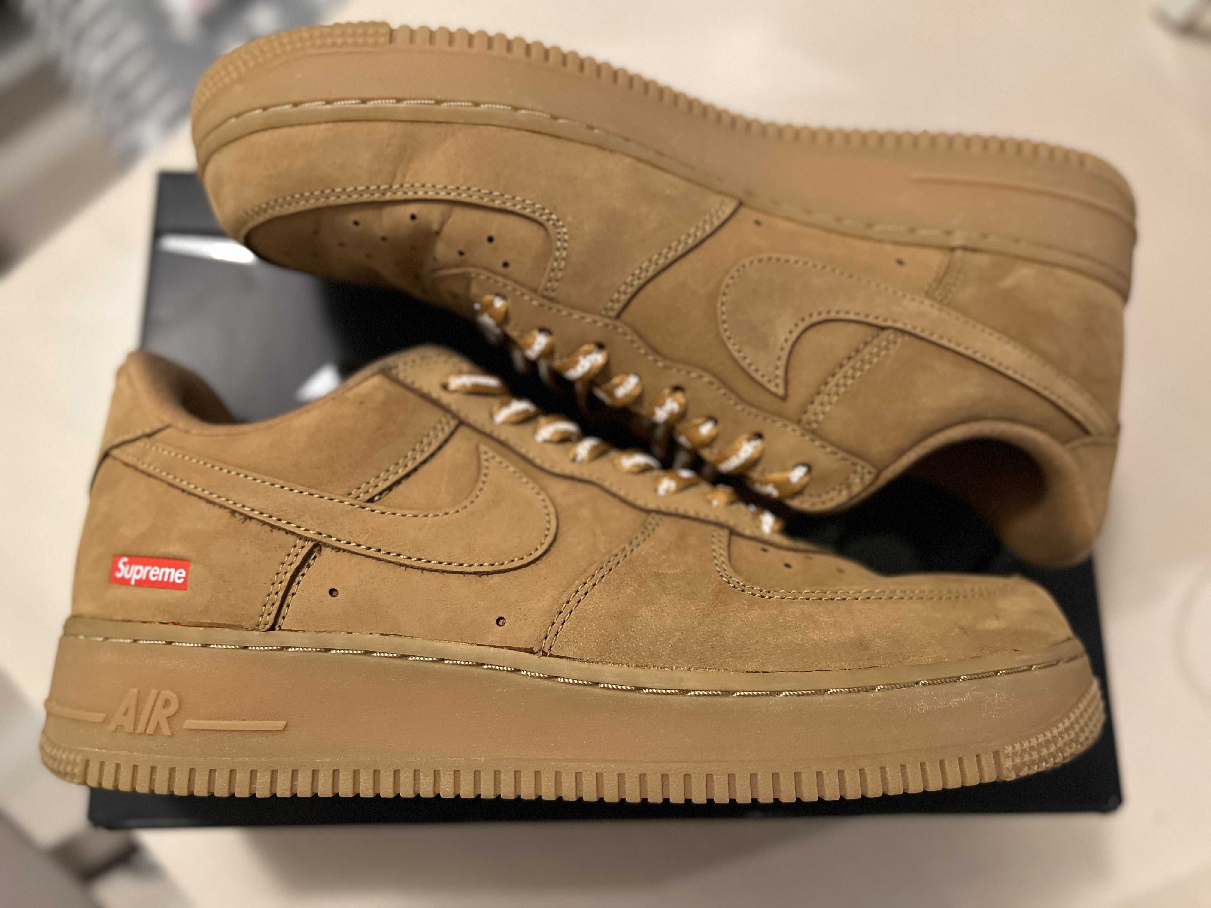 Supreme × Nike Air Force 1 Low "Flax/Wheat"