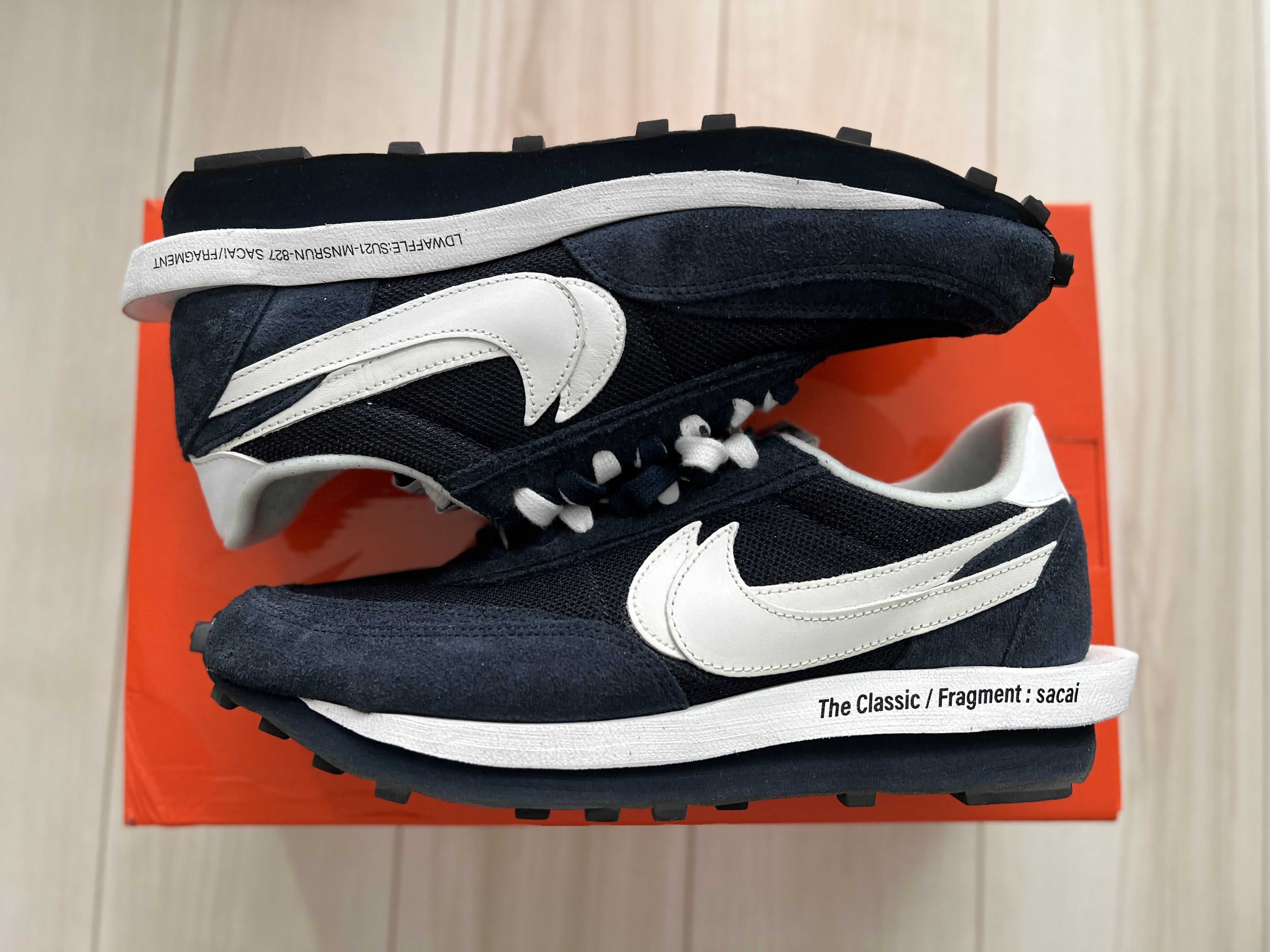 Fragment × sacai × Nike LD Waffle "Blackended Blue"