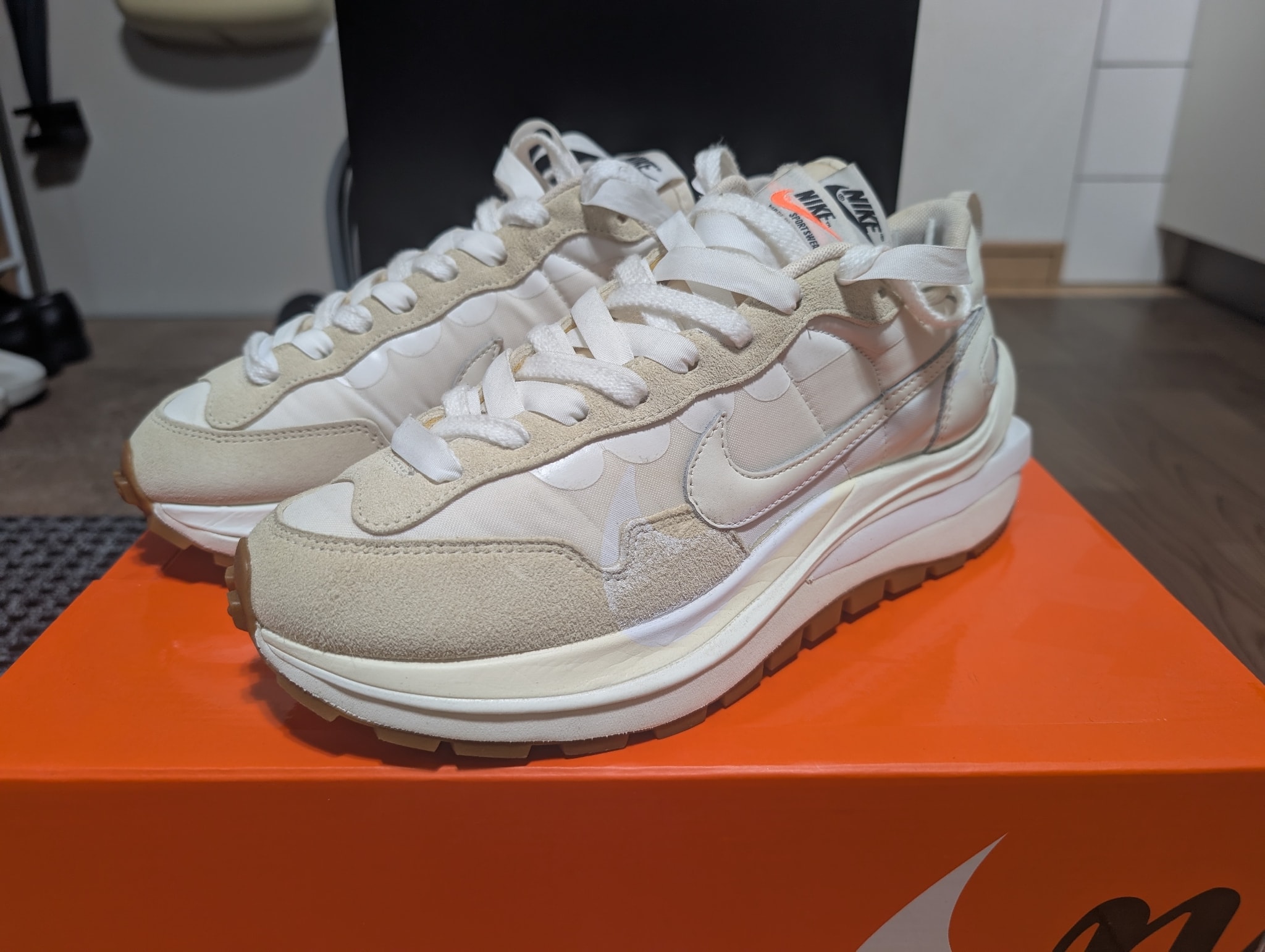 sacai × Nike Vapor Waffle "White Gum"
